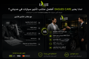 لماذا يعتبر Eagles Cars أفضل مكتب تأجير سيارات في مدينتي؟
